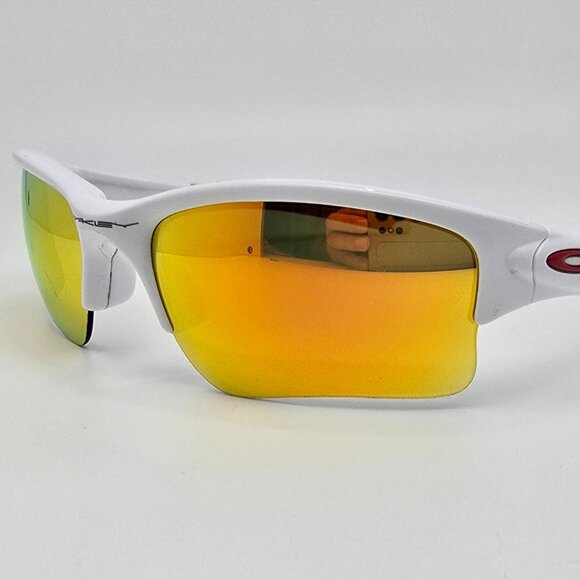 Oakley OO9200-03 Quarter Jacket White Frame Fire Iridium Lens Sunglasses Kids - Picture 1 of 13
